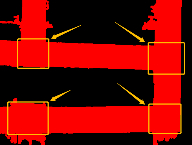 请教大佬们halcon对于这种十字交叉重叠的区域十字的宽大部分一致如何